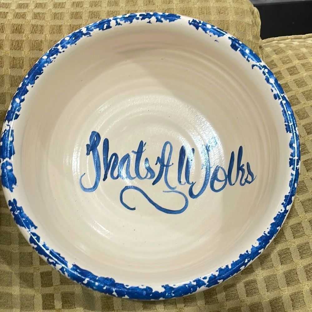 Ceramic popcorn bowl